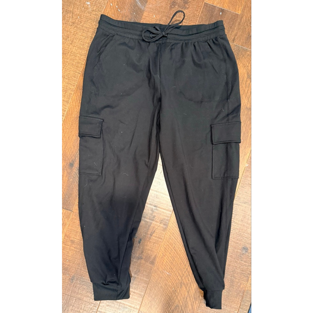 Women's Rachel Zoe Black Cargo Joggers L